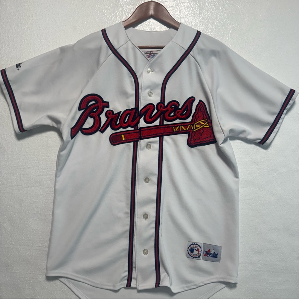 Atlanta Braves Men’s White Baseball Jersey - Majestic
